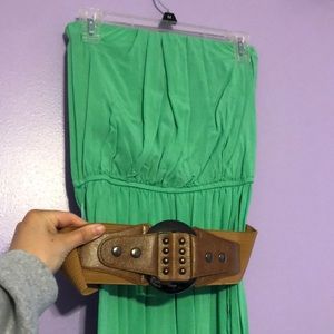 Strapless high-low dress